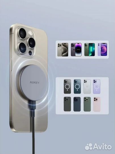 Бзу Aukey MC10 Magnetic Qi2 RU