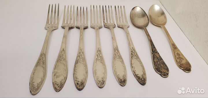 Набор столовых приборов мельхиор СССР