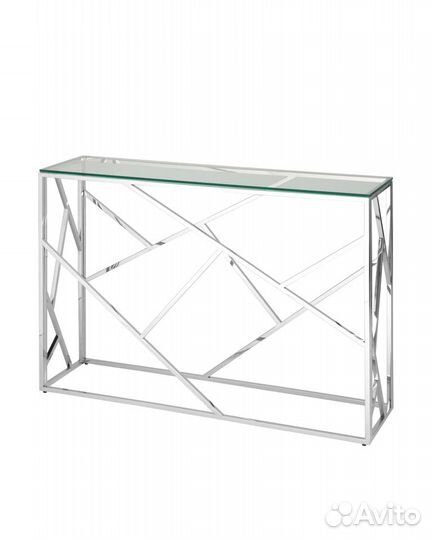 Консоль арт деко 115*30 серебро