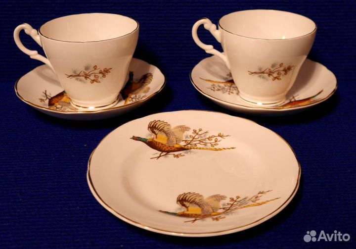 Чайные пары Royal Stuart Костяной фарфор 1950-60гг