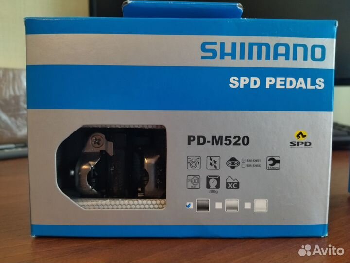 Педали Shimano PD-M520. Оригинал