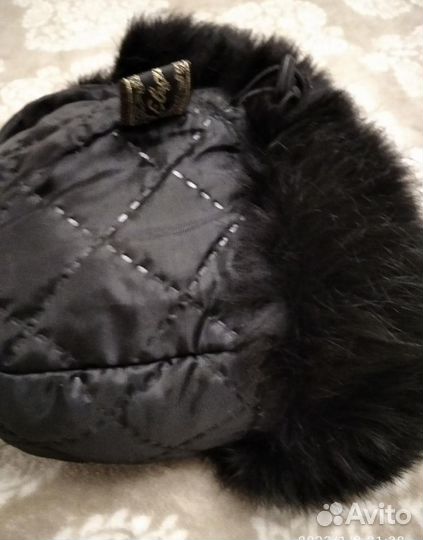 Шапка ушанка. Натуральная кожа+ мех