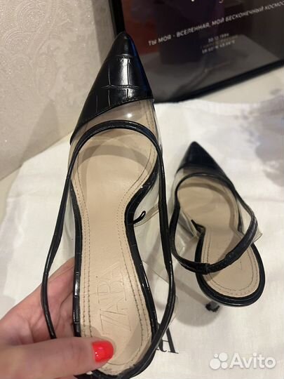 Туфли zara 35-36 размер (набойки заменены)