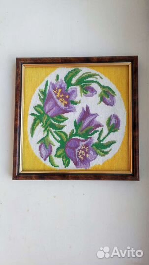 Картина вышивка крестиком 22*22см в раме