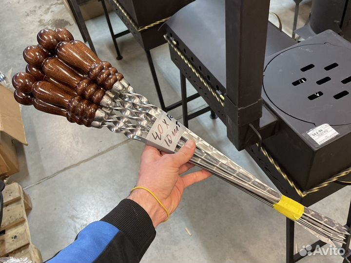 Шампура с деревянной ручкой 40см