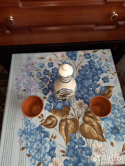 Графин и два стакана керамика СССР