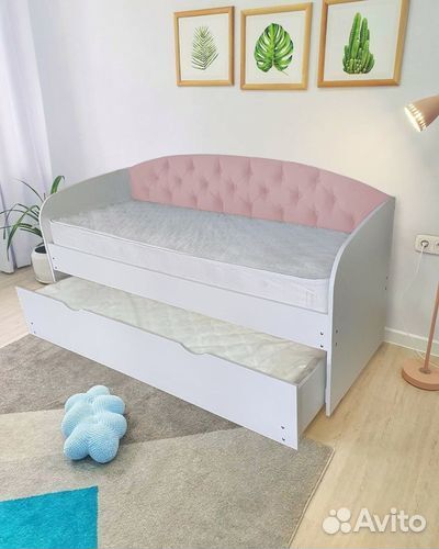 Кроватка ламинат от 2х лет высокий борт софа цвет