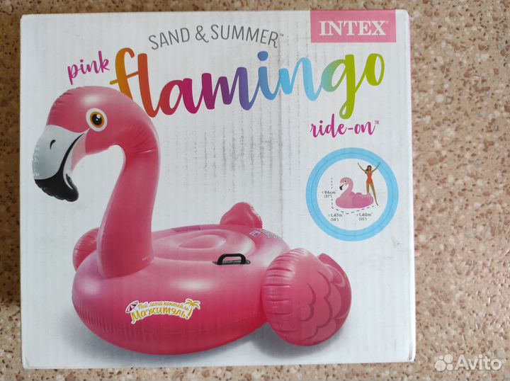 Надувной плот фламинго intex
