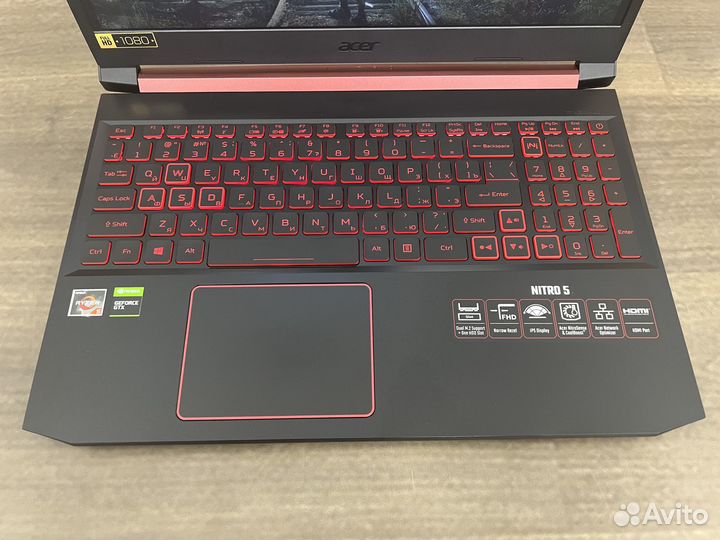 Игровой ноутбук Acer Nitro Ryzen 5 GTX IPS SSD