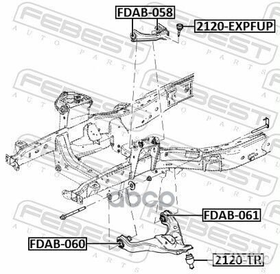 Сайлентблок задний переднего рычага Ford Explor