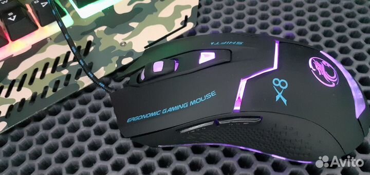 Игровая мышь Emice X8 Подсветка 6D Сенсор 3200dpi