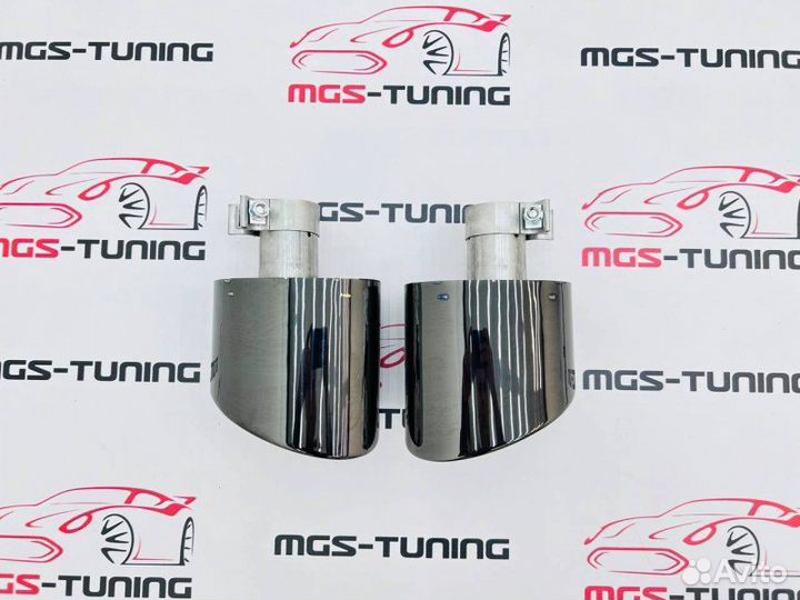 Насадки на Audi A4 B9 в стиле RS4 Черные