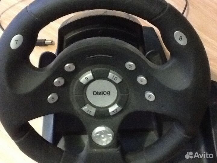 Продам б/у игровой руль dialog без педал