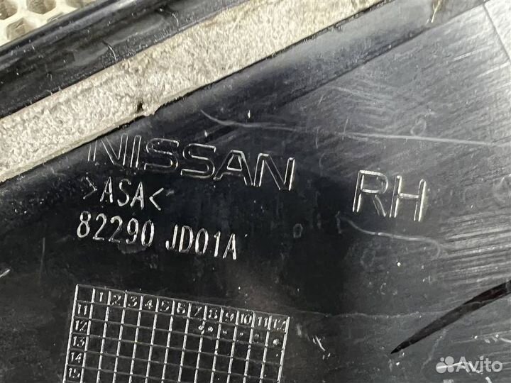 Накладка двери задней правой Nissan Qashqai 2 (J1