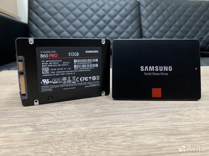 SSD Samsung 860 PRO 512 gb 10 штук