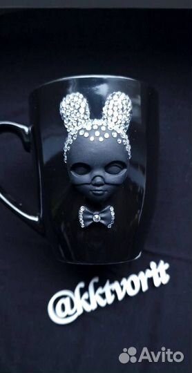 Кружка в подарок из полимерной глины