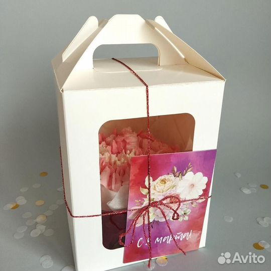 Бенто букет из тюльпанов