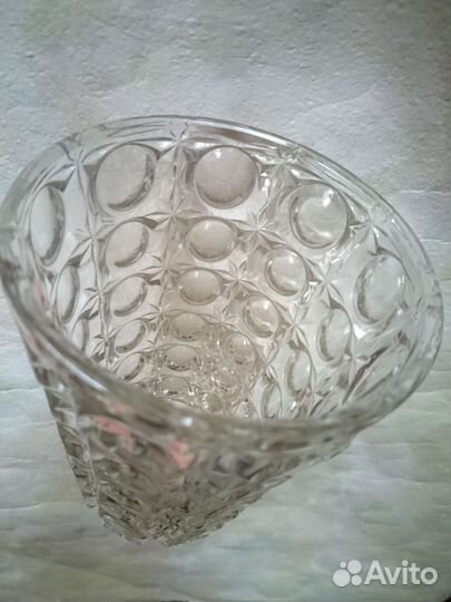 Ваза, прозрачное стекло, Уршельский завод СССР