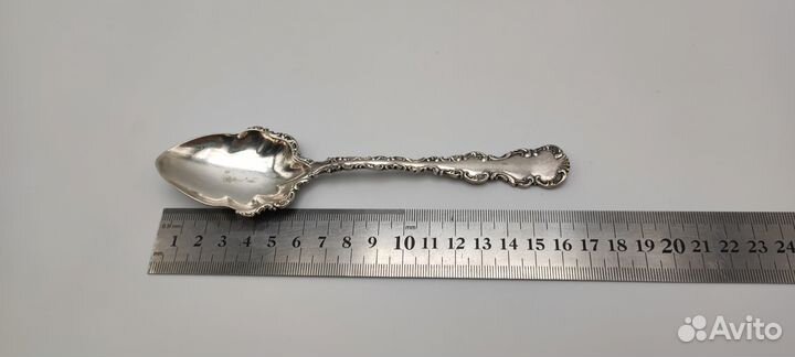 Ложка десертная серебрение, латунь, сер. XX в. Анг