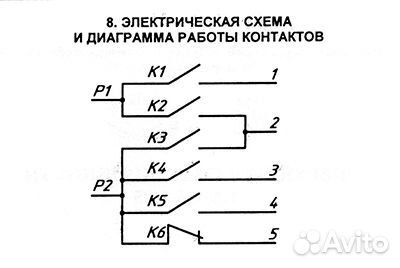 Переключатель 5 позиционный ПМ-16-5-05 мечта