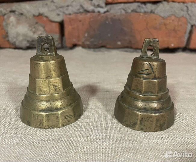 Старинные колокольчики, 2 шт., гранные