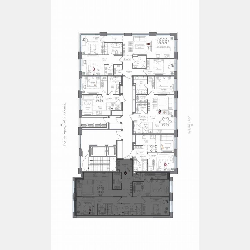 3-к. квартира, 111 м², 8/15 эт.