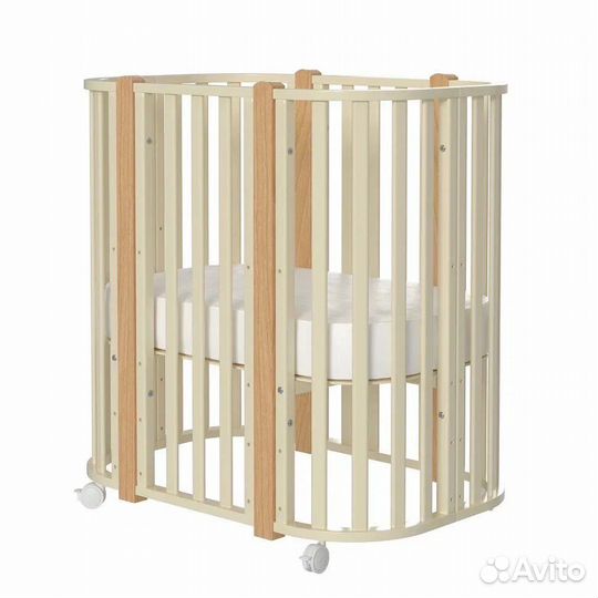 Кроватка-трансформер Marita 5в1 слоновая кость/бук