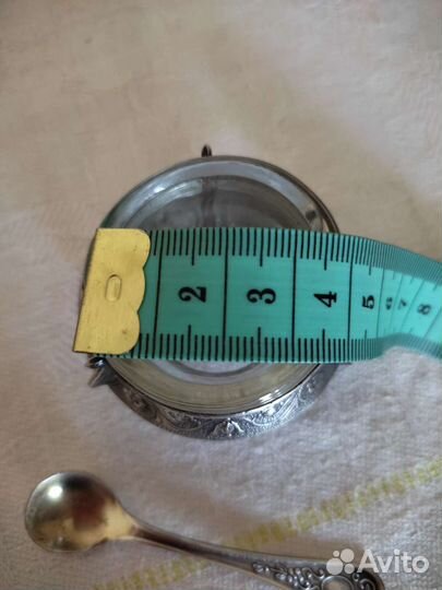 Солонка мельхиор, стекло 7юммет