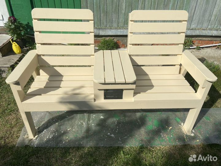 Лавочка садовая со столиком