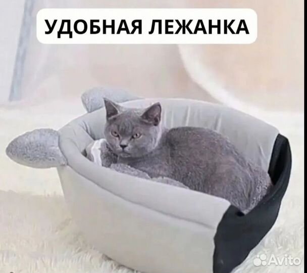 Домик лежанка для кошки мягкий