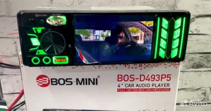 Магнитола 1 din с экраном Bos-D493P5