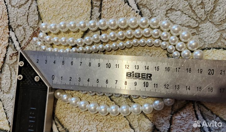 Бусы колье под жемчуг и серёжки