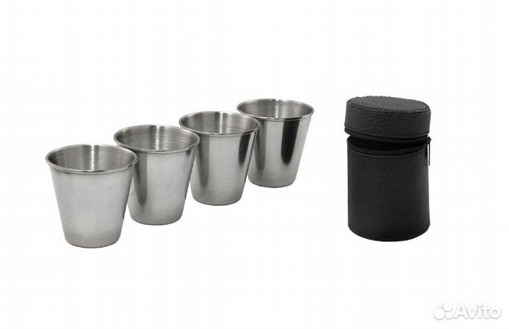 Рюмка походная 4 штуки в чехле