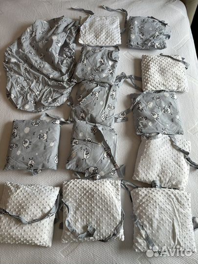 Комплект в кроватку Amarobaby 15 предметов Барашек