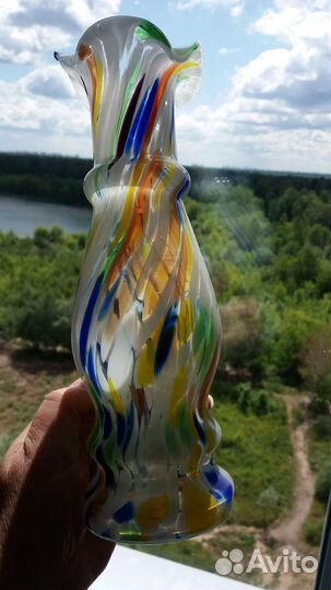 Ваза цветное стекло СССР