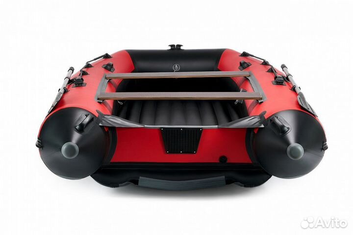 Лодка mishimo rapid 380 PRO, черно-красная