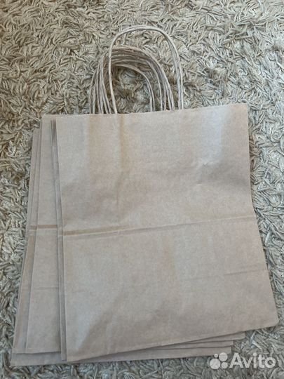 Крафтовые пакеты с ручками