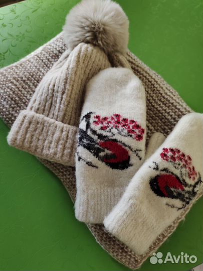Шапка, варежки, снуд