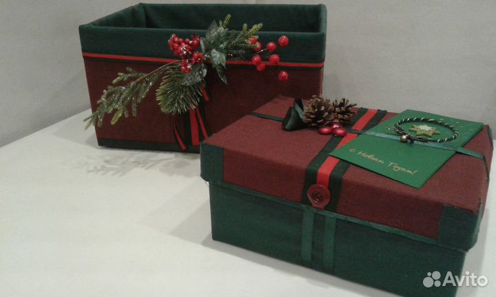 Новогодняя коробка 2 шт