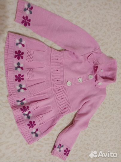 Вязаный костюм на девочку 110 см