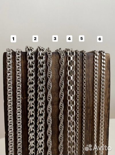 Цепи серебро 925