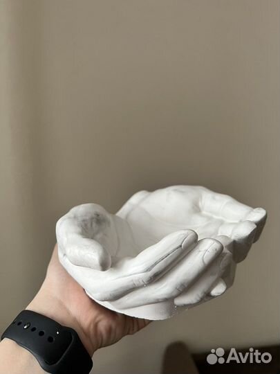 Кашпо руки с стабилизированным мхом