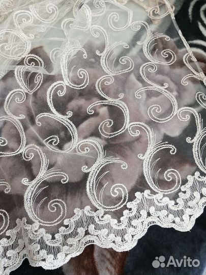 Туль сетка с вышивкой