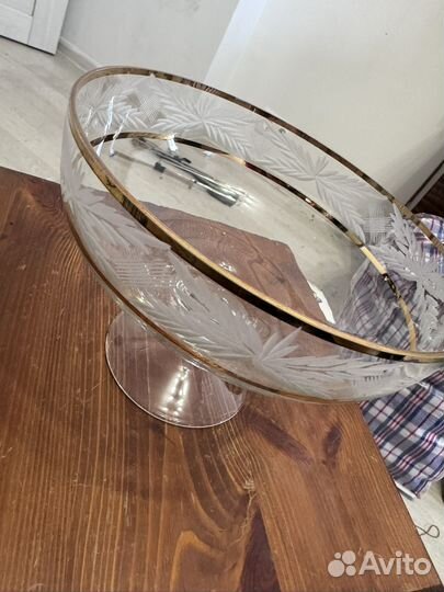 Ваза для фруктов винтаж хрусталь СССР