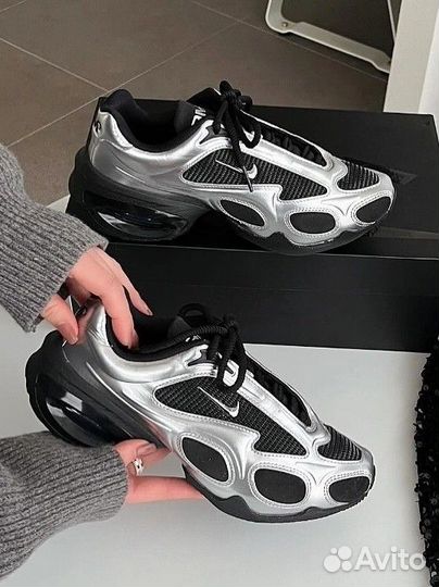 Nik Air Max Muse black metallic silver мужские