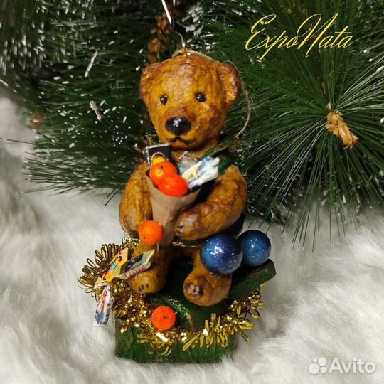 Ватные елочные игрушки