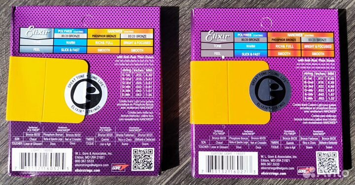 Струны для акустической гитары elixir