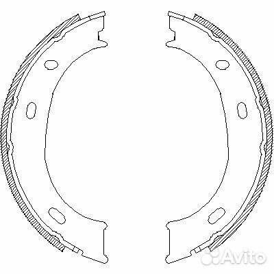 Колодки тормозные барабанные / комплект 4 шт / mb