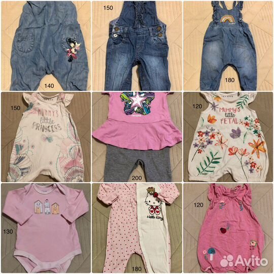 Вещи на девочку 0-3 месяца (56-62)