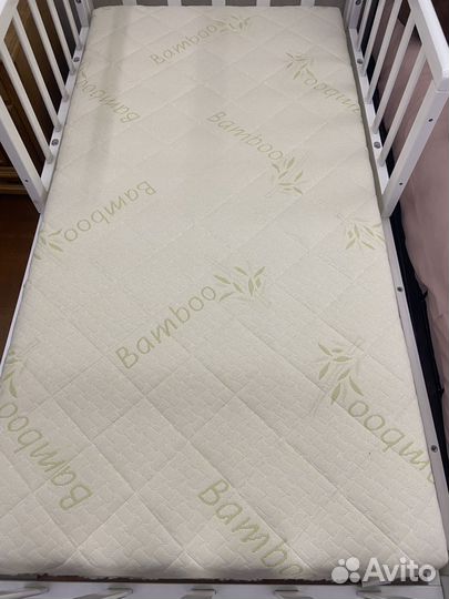 Детская кроватка трансформер с матрасом